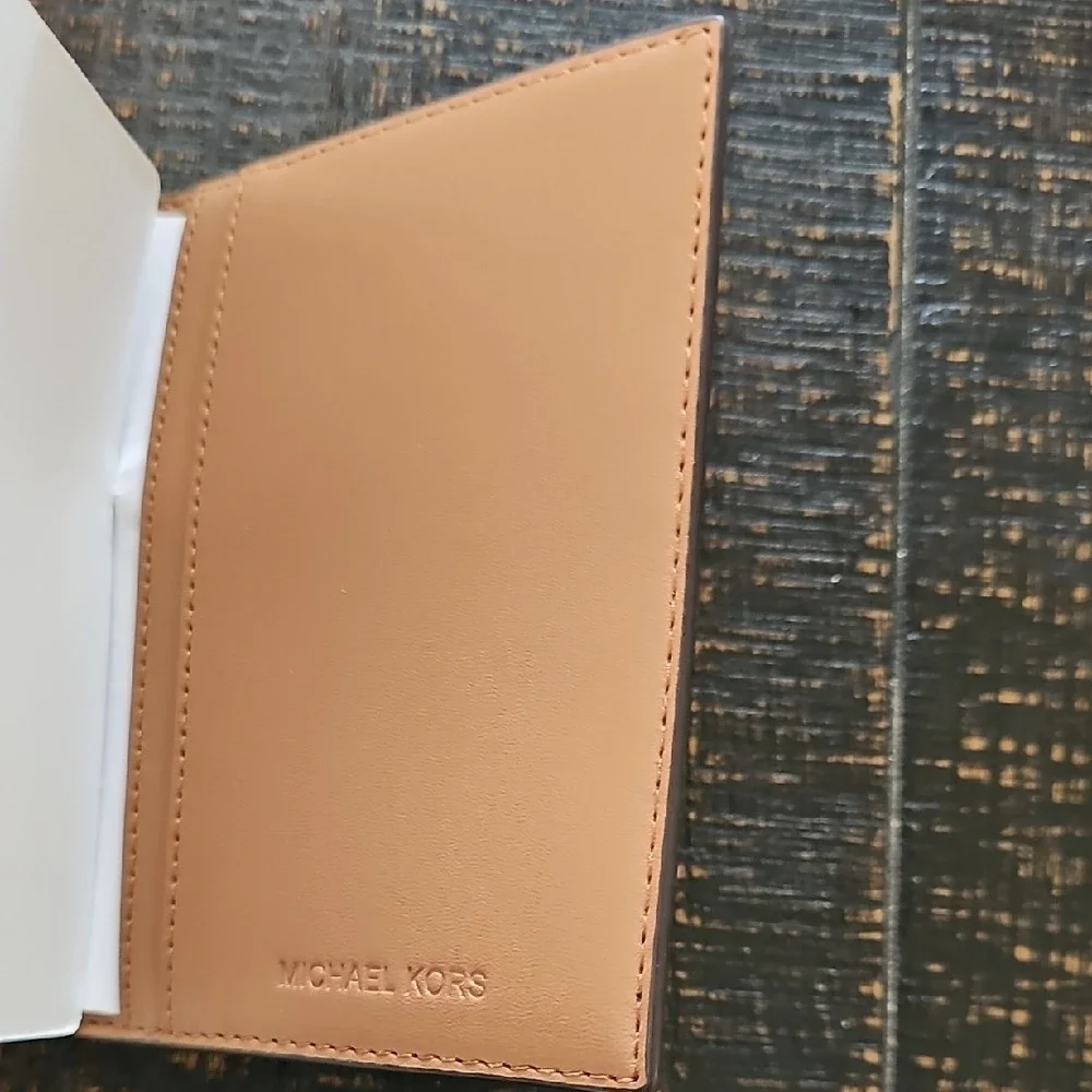 Michael Kors Signature Monogram Brown Passport Card Holder